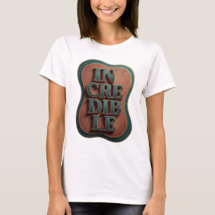 Spielt blaues ERSTAUNLICHES Statement-Design T-Shirt