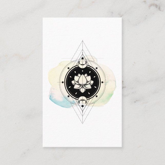 *~* spielt heiliges Symbol Lotuss zum Visitenkarte (Vorderseite)