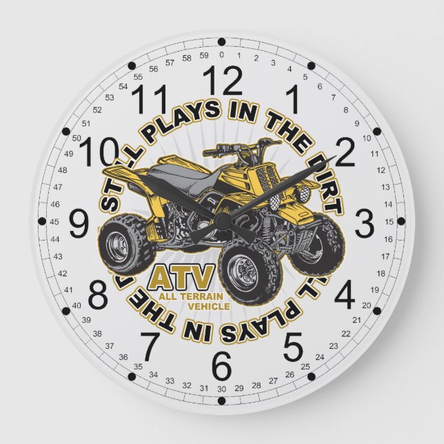 Spielt im direkten ATV Große Wanduhr (Vorderseite)