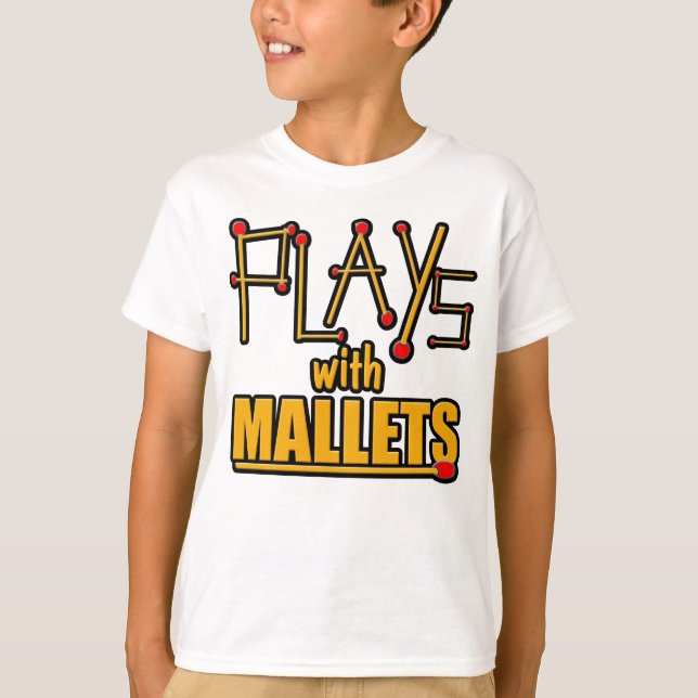 Spielt mit Schlägeln T-Shirt (Vorderseite)