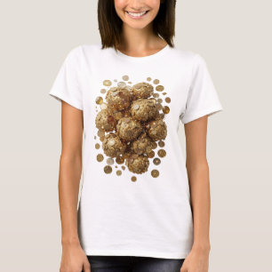 Spielt Silbernes ABSTRACT ART Design T-Shirt