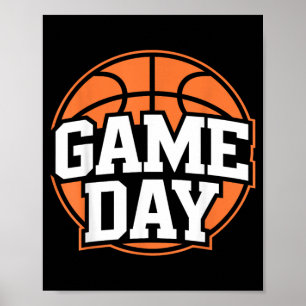 Spieltag Baseball Sport Spieler Orange Ball Cool Poster