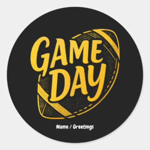 Spieltag Erntedank Football Saison Design Perle Runder Aufkleber