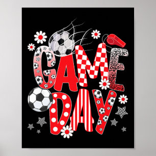 Spieltag Niedliches Fußballspiel Spieltag Fußball Poster