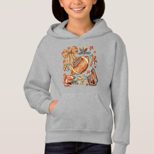 Spieltagsstimmung – Fußball und Blumen Weiblicher Hoodie