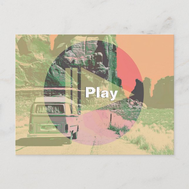 Spieltaste über Ihrem Foto Postkarte (Vorderseite)