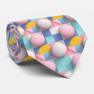 Spielvolle 3D-Pastelspheren und geometrisches Must Krawatte