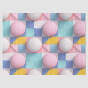 Spielvolle 3D-Pastelspheren und geometrisches Must Seidenpapier