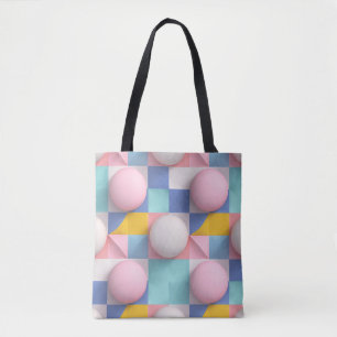 Spielvolle 3D-Pastelspheren und geometrisches Must Tasche