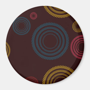 Spielvolle, farbenfrohe, trendige, cool gestreifte magnet