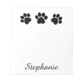 Spielvolle Hunde-Paw-Prints für Hund Lover BLACK 0 Notizblock