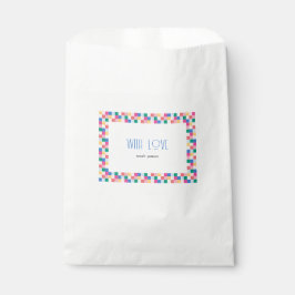 Spielvolle Multicolor-Blöcke Geschenktütchen