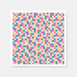 Spielvolle Multicolor-Blöcke Serviette