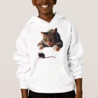 Spielvolles Cat Pouncon Mouse - Funny Cartoon Desi