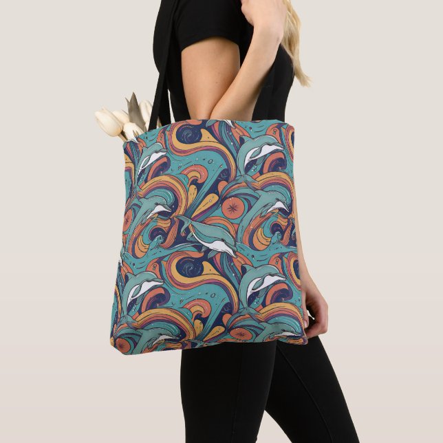 Spielvolles Delphinmuster - Ocean Inspiriert Desig Tasche (Von Nahem)