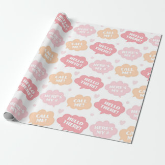 Spielvolles Sprechblasen-Muster Geschenkpapier