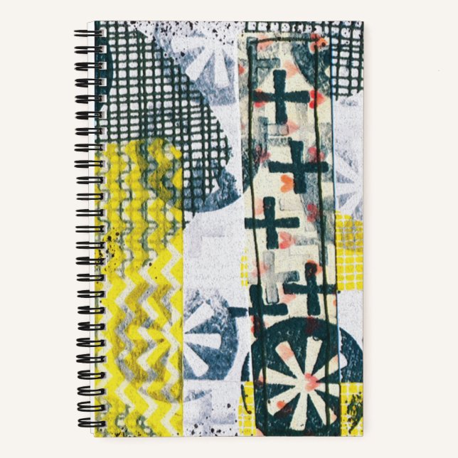 Spielvolles und energiegeladenes SpiralNotebook Notizbuch (Vorderseite)