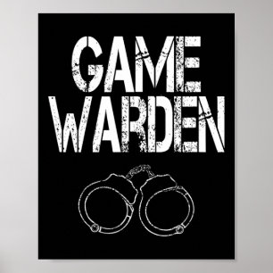 Spielwarden Handschellen Lazy Halloween-Kostüm Poster