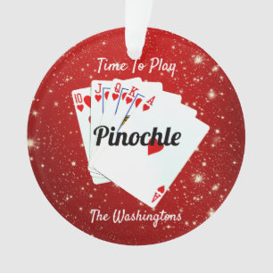 Spielzeit für Pinochle Red Ornament