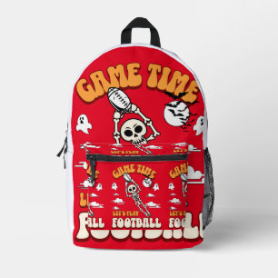 Spielzeit Lasst uns Fußball Halloween Funny spiele Bedruckter Rucksack