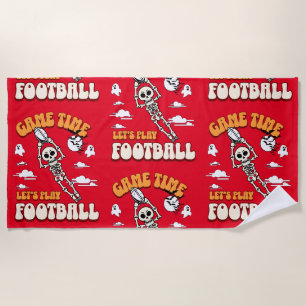 Spielzeit Lasst uns Fußball Halloween Funny spiele Strandtuch