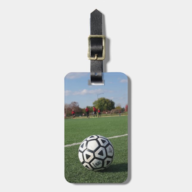 Spielzeitperspektive - Fußball / Futbol Gepäckanhänger (Vorderseite vertikal)