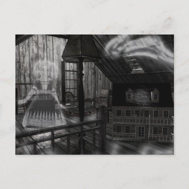 Spielzeug auf dem Dachboden Postkarte (Vorderseite)