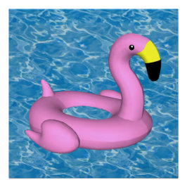 Spielzeug aus rosa Flamingo Poster