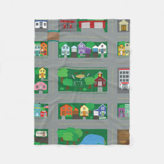 Spielzeug-Auto-Stadtstraßenkarte Fleecedecke