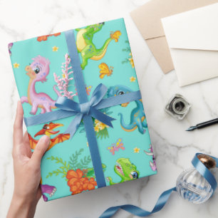 Spielzeug-Dinosaurier  Geschenkpapier