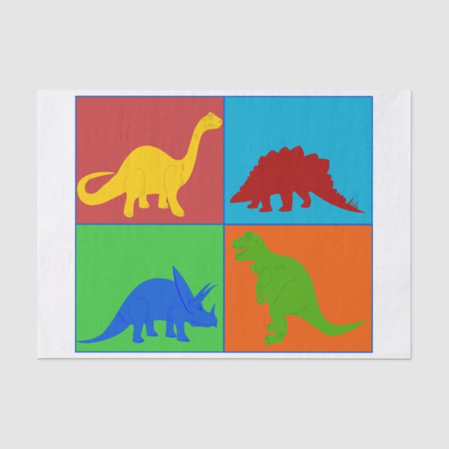 Spielzeug-Dinosaurier-Seidenpapier Seidenpapier (Vorderseite)