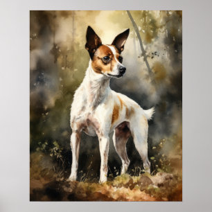 Spielzeug Fox Terrier Dog Art Print Poster