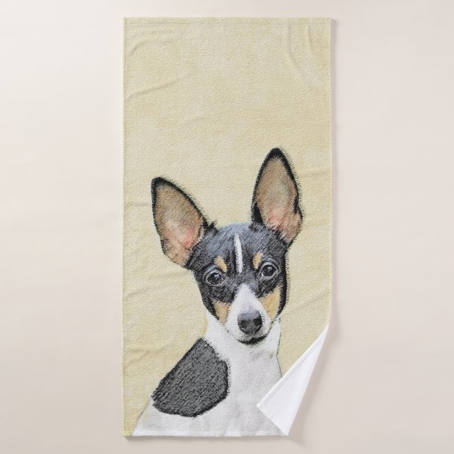 Spielzeug Fox Terrier Painting - Niedliche Origina Badhandtuch Set (Badehandtuch)