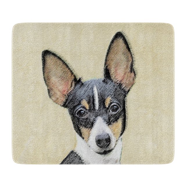 Spielzeug Fox Terrier Painting - Niedliche Origina Schneidebrett (Vorderseite)