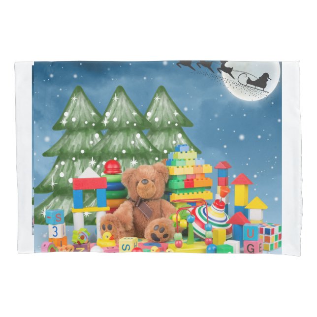 Spielzeug für Weihnachten Kissenbezug (Vorderseite)