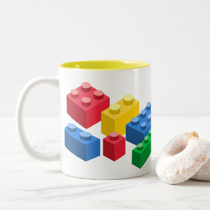 Spielzeug-Gebäude-Steine bunt Kinder Zweifarbige Tasse