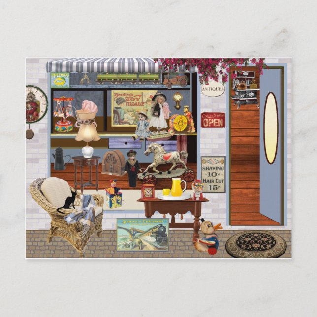 Spielzeug-Geschäft Postkarte (Vorderseite)