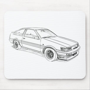 Spielzeug-Korolla Trueno Levin AE86 Mousepad