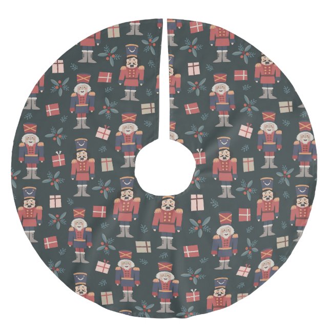 Spielzeug Nussknacker Polyester Weihnachtsbaumdecke (Vorderseite)