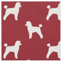 Spielzeug Poodle Hund Silhouetten Muster rot und w