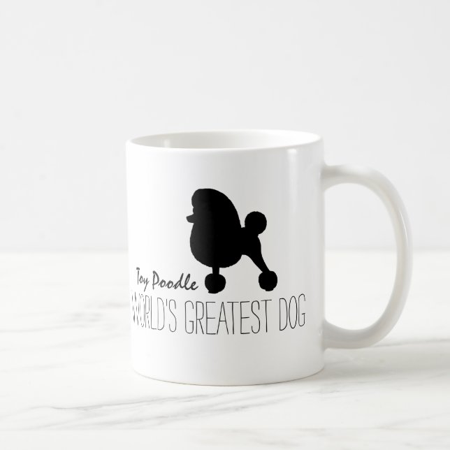Spielzeug Poodle Silhouette Weltgrößter Hund Custo Kaffeetasse (Rechts)