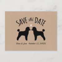 Spielzeug-Poodle-Silhouetten Hochzeit Sichern Sie