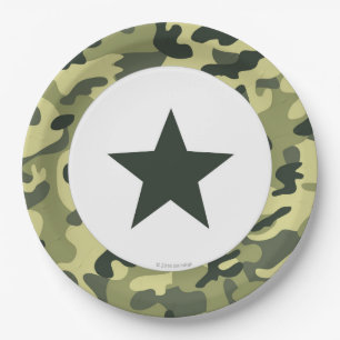 Spielzeug-Soldat-Armee-Papier-großer Teller