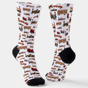 Spielzeug Zug Bunte Züge Muster Socken