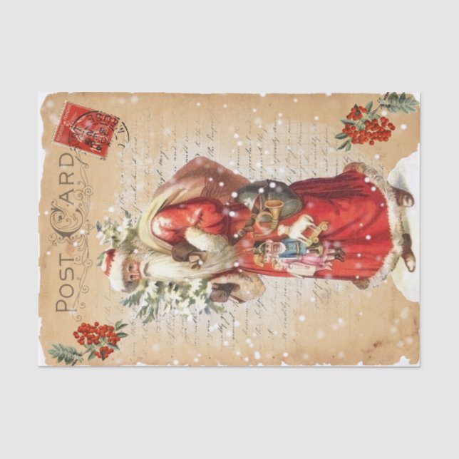 Spielzeugbeutel Santa Tissue Seidenpapier (Vorderseite)