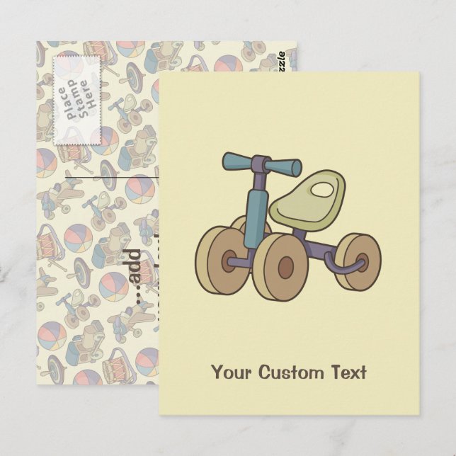 Spielzeugbike Postkarte (Vorne/Hinten)