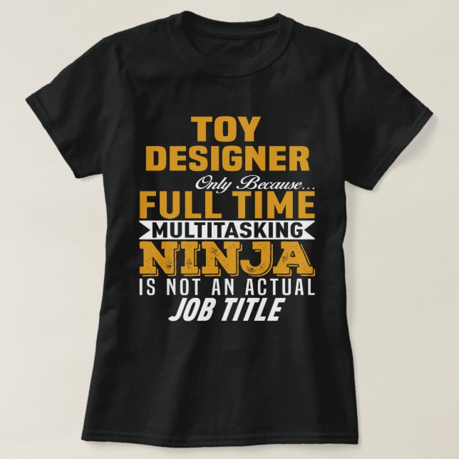 Spielzeugdesigner T-Shirt (Design vorne)