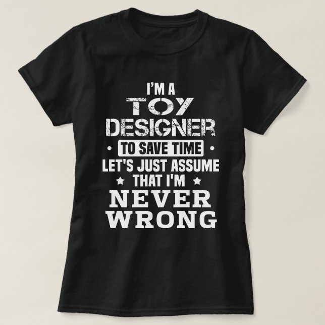 Spielzeugdesigner T-Shirt (Design vorne)