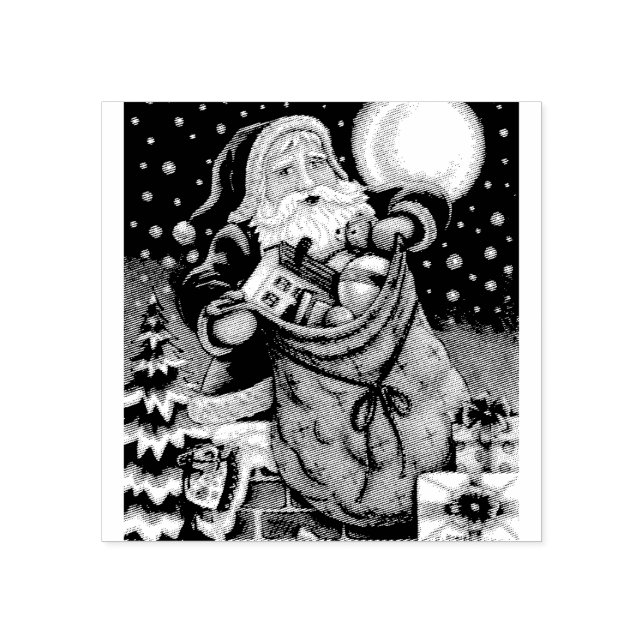 SPIELZEUGE AUF DER DUSCHE, SANTA RUBBER BRIEFMARKE GUMMISTEMPEL (Prägung)