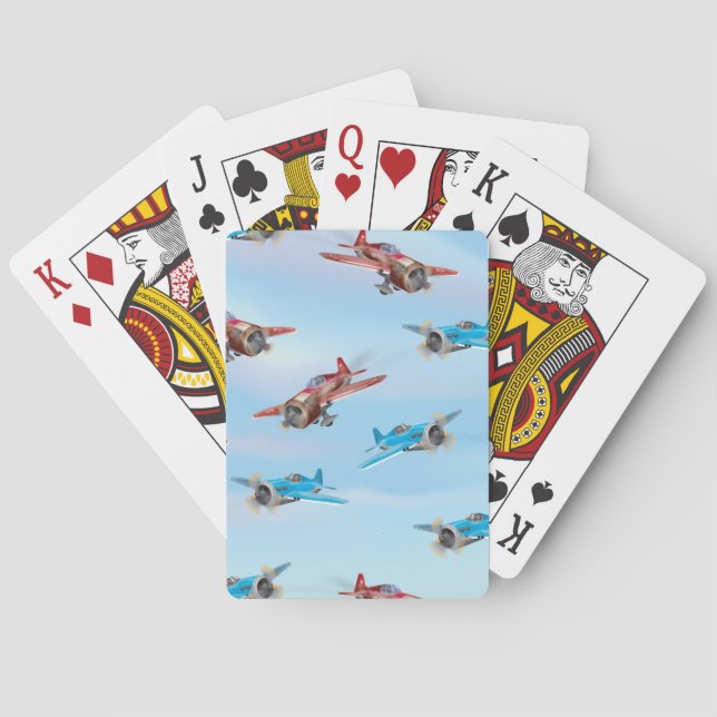 Spielzeugflugzeuge Spielkarten (Rückseite)